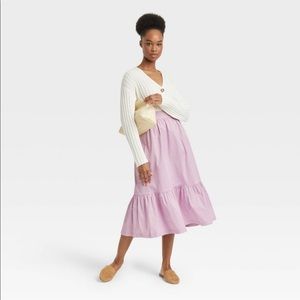 A new day XS ruffle midi skirt cotton